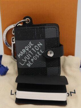 LOUIS VUITTON Damier Archives Porte Cles Carnet Key Holder M00480 Auth 109800M